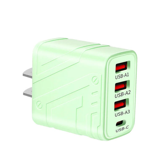 ohhLEDs 40W Charger | Green | USB-C and USB-A