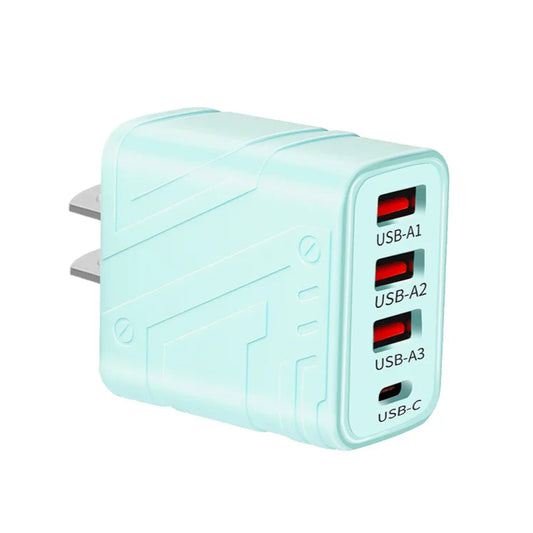 ohhLEDs 40W Charger | Blue | USB-C and USB-A